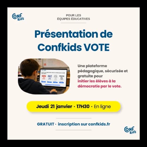 Confkids Vote : Webinaire de présentation de la plateforme