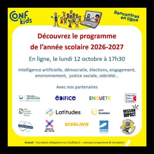 Présentation du programme de l'année scolaire 2026-2027