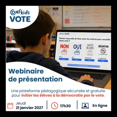 Confkids Vote : Webinaire de présentation de la plateforme